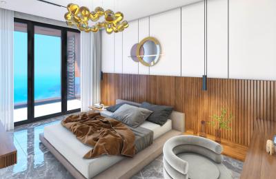 8+1 Smart Triplex Villas with Infinity Pool & Panoramic Sea Views in Alanya Tepe