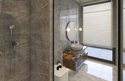 8+1 Smart Triplex Villas with Infinity Pool & Panoramic Sea Views in Alanya Tepe