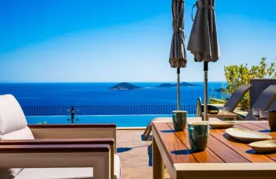 Sovereign 3-Bed Panoramic Sea View Villa near Kalamar Beach Clubs in Kalkan