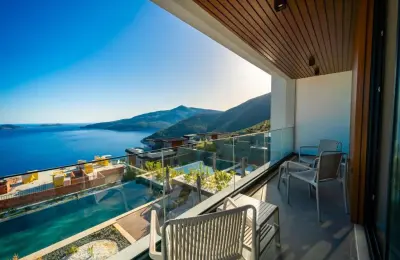 Sovereign 3-Bed Panoramic Sea View Villa near Kalamar Beach Clubs in Kalkan