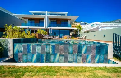 Sovereign 3-Bed Panoramic Sea View Villa near Kalamar Beach Clubs in Kalkan