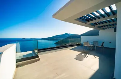 Sovereign 3-Bed Panoramic Sea View Villa near Kalamar Beach Clubs in Kalkan
