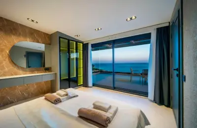 Sovereign 3-Bed Panoramic Sea View Villa near Kalamar Beach Clubs in Kalkan