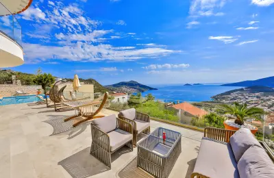 Luxury 5-Bedroom Villa with Infinity Pool & Development Land in Kalkan Bay