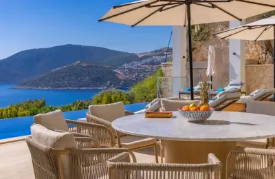 Modern 4-Bed Detached Villa with Full Sea View & Private Pool in Kalkan
