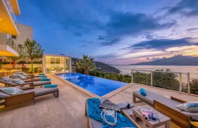 Modern 4-Bed Detached Villa with Full Sea View & Private Pool in Kalkan
