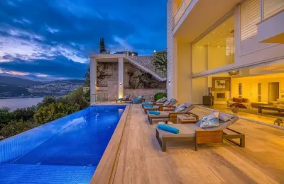 Modern 4-Bed Detached Villa with Full Sea View & Private Pool in Kalkan