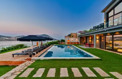 The Crown Jewel of Kalkan: 180° Panoramic Sea View Ultra-Luxury 4+1 Mansion