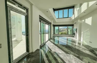 Ultra-Luxury 3-Story Detached Villa with Unobstructed Sea & Castle Views Eligible for Citizenship in Kargıcak, Alanya