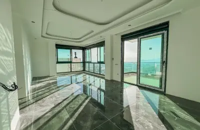 Ultra-Luxury 3-Story Detached Villa with Unobstructed Sea & Castle Views Eligible for Citizenship in Kargıcak, Alanya