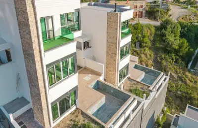 Ultra-Luxury 3-Story Detached Villa with Unobstructed Sea & Castle Views Eligible for Citizenship in Kargıcak, Alanya