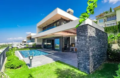 Fully Sea-View 3+1 Detached Villa Eligible for Residence Permit in Kargıcak, Alanya