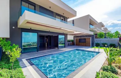 Fully Sea-View 3+1 Detached Villa Eligible for Residence Permit in Kargıcak, Alanya