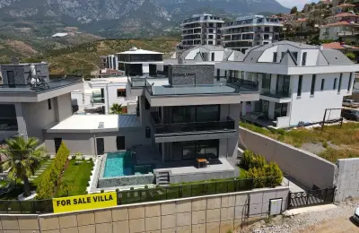 Luxury 4+1 Detached Villa for Sale in Kargicak Alanya