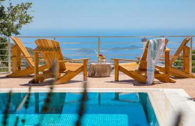 Kalkan’da (Kaş) Full Deniz Manzaralı, Özel Havuzlu ve Jakuzili Satılık Müstakil Villa