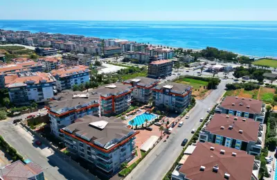 Kestel Residence'ta Satılık Kale ve Deniz Manzaralı Lüks 4+1 Dubleks Penthouse