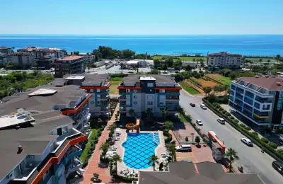 Kestel Residence'ta Satılık Kale ve Deniz Manzaralı Lüks 4+1 Dubleks Penthouse
