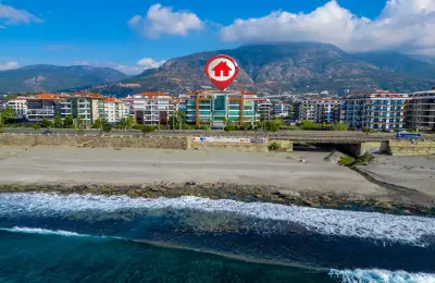 Fully Furnished 2+1 Beachfront Duplex Penthouse in Alanya Kestel