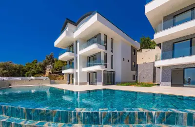 Sea View 3+1 Luxury Duplex Apartments for Sale in Alanya Bektas
