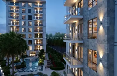 Sea View Luxury Apartments for Sale near Cleopatra Beach Alanya 580m to Sea