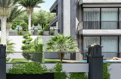 Sovereign 4-Bedroom Eco-Luxury Detached Villa in Alanya Kargıcak with Heated Wave Pool, Private Spa & Elevator