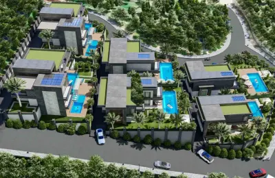 Sovereign 4-Bedroom Eco-Luxury Detached Villa in Alanya Kargıcak with Heated Wave Pool, Private Spa & Elevator