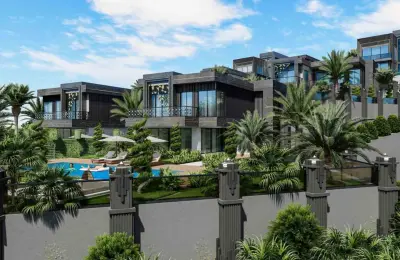 Sovereign 4-Bedroom Eco-Luxury Detached Villa in Alanya Kargıcak with Heated Wave Pool, Private Spa & Elevator