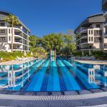 Алания Оба: Квартира 1+1 в Комплексе 5* Отеля | Бассейн, Хаммам, Теннис и Кинотеатр