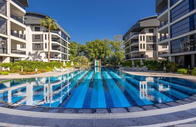 Alanya Oba Luxury 1+1: 5-Star Hotel Concept with Tennis Court & Heated Jacuzzi