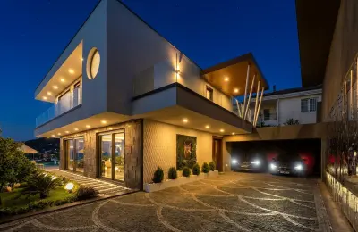 Luxury 3+1 Sea View Twins Villas for Sale in Alanya Bektas with Private Infinity Pool