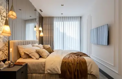 Luxury 3+1 Sea View Twins Villas for Sale in Alanya Bektas with Private Infinity Pool
