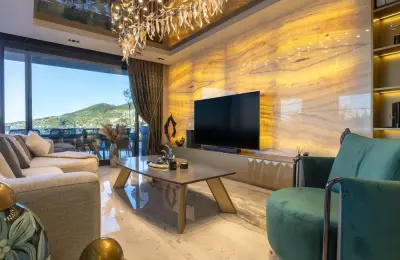 Luxury 3+1 Sea View Twins Villas for Sale in Alanya Bektas with Private Infinity Pool