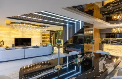 Luxury 3+1 Sea View Twins Villas for Sale in Alanya Bektas with Private Infinity Pool