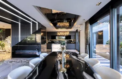 Luxury 3+1 Sea View Twins Villas for Sale in Alanya Bektas with Private Infinity Pool