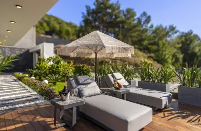 Luxury 3+1 Sea View Twins Villas for Sale in Alanya Bektas with Private Infinity Pool