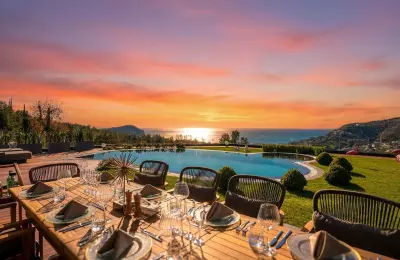 Luxury 3+1 Sea View Twins Villas for Sale in Alanya Bektas with Private Infinity Pool