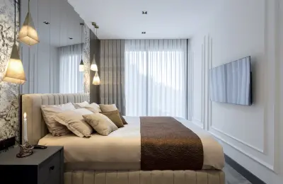 Luxury 3+1 Sea View Twins Villas for Sale in Alanya Bektas with Private Infinity Pool