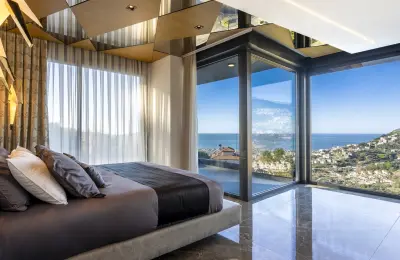 Luxury 3+1 Sea View Twins Villas for Sale in Alanya Bektas with Private Infinity Pool