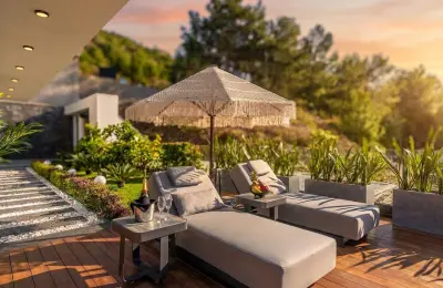 Luxury 3+1 Sea View Twins Villas for Sale in Alanya Bektas with Private Infinity Pool