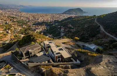Sovereign 4+1 Eco-Luxury Detached Mansion in Alanya Tepe with Panoramic Sea & Castle Views (Fully Furnished)