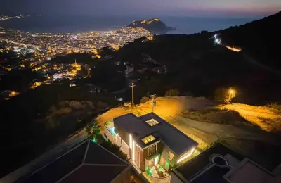 Sovereign 4+1 Eco-Luxury Detached Mansion in Alanya Tepe with Panoramic Sea & Castle Views (Fully Furnished)