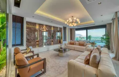 Sovereign 4+1 Eco-Luxury Detached Mansion in Alanya Tepe with Panoramic Sea & Castle Views (Fully Furnished)
