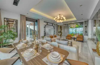 Sovereign 4+1 Eco-Luxury Detached Mansion in Alanya Tepe with Panoramic Sea & Castle Views (Fully Furnished)