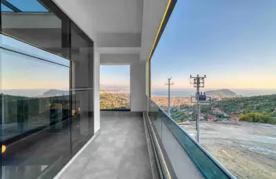 Sovereign 4+1 Eco-Luxury Detached Mansion in Alanya Tepe with Panoramic Sea & Castle Views (Fully Furnished)