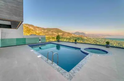 Sovereign 4+1 Eco-Luxury Detached Mansion in Alanya Tepe with Panoramic Sea & Castle Views (Fully Furnished)