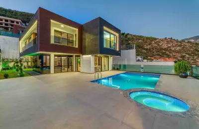 Sovereign 4+1 Eco-Luxury Detached Mansion in Alanya Tepe with Panoramic Sea & Castle Views (Fully Furnished)