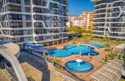 5-Star Hotel Concept Luxury Apartments for Sale in Alanya Tosmur Near Dim River
