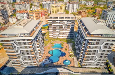 5-Star Hotel Concept Luxury Apartments for Sale in Alanya Tosmur Near Dim River