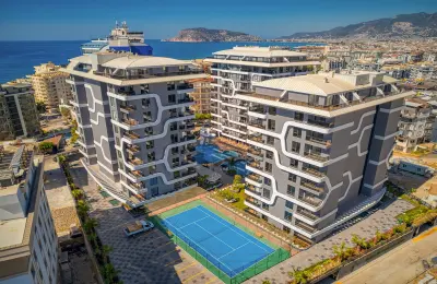 5-Star Hotel Concept Luxury Apartments for Sale in Alanya Tosmur Near Dim River