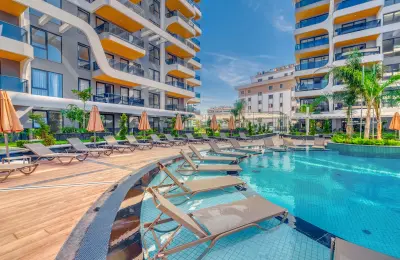 5-Star Hotel Concept Luxury Apartments for Sale in Alanya Tosmur Near Dim River